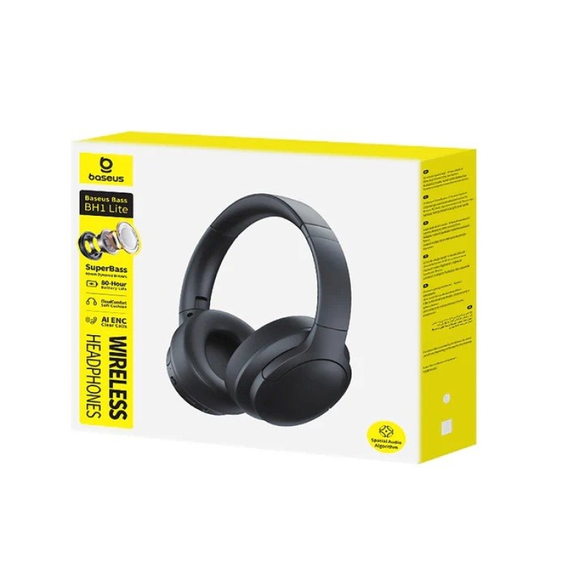 Baseus Bass BH1 Lite vezeték nélküli fejhallgató Cosmic Black