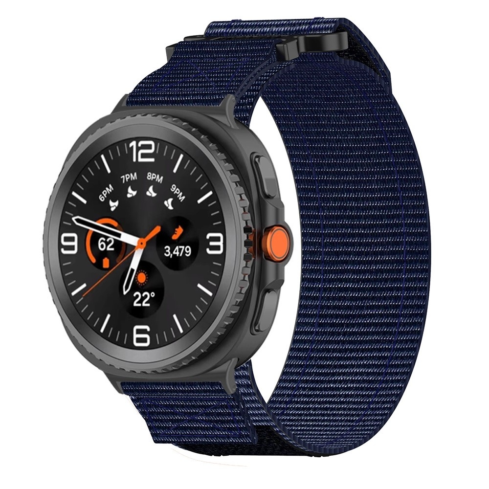 Nylon szíj a Samsung Galaxy Watch8 Classic 46 mm-es/Watch8 44 mm-es/40 mm-es modellekhez – kék
