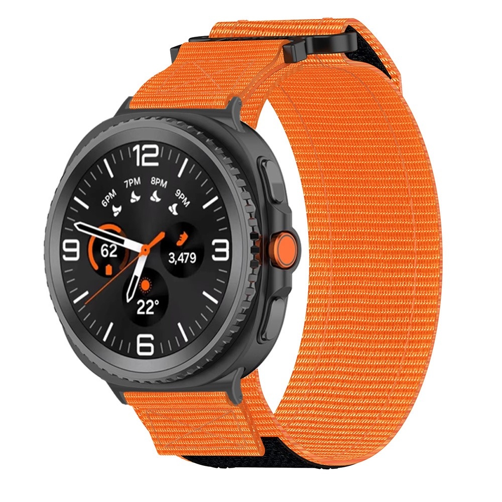 Nylon szíj a Samsung Galaxy Watch8 Classic 46 mm-es/Watch8 44 mm-es/40 mm-es modellekhez – narancssárga