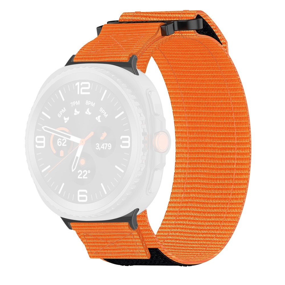 Nylon szíj a Samsung Galaxy Watch8 Classic 46 mm-es/Watch8 44 mm-es/40 mm-es modellekhez – narancssárga