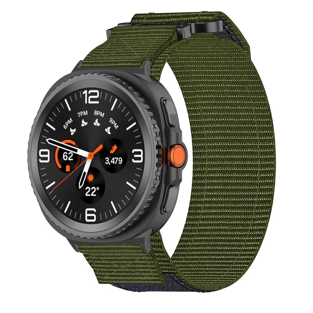 Nylon szíj a Samsung Galaxy Watch8 Classic 46 mm-es/Watch8 44 mm-es/40 mm-es modellekhez – zöld