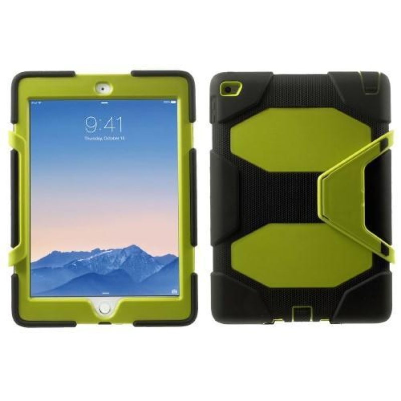 Tarry hibrid tartós tok állvánnyal iPad Air 2 készülékhez - zöld