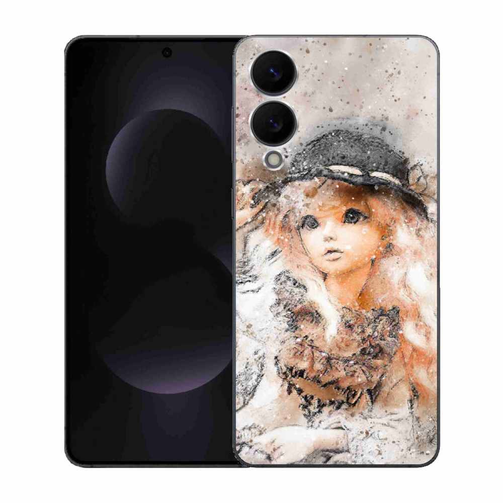 Gél borítás mmCase Samsung Galaxy S25 Edge készülékhez - lány kalapban