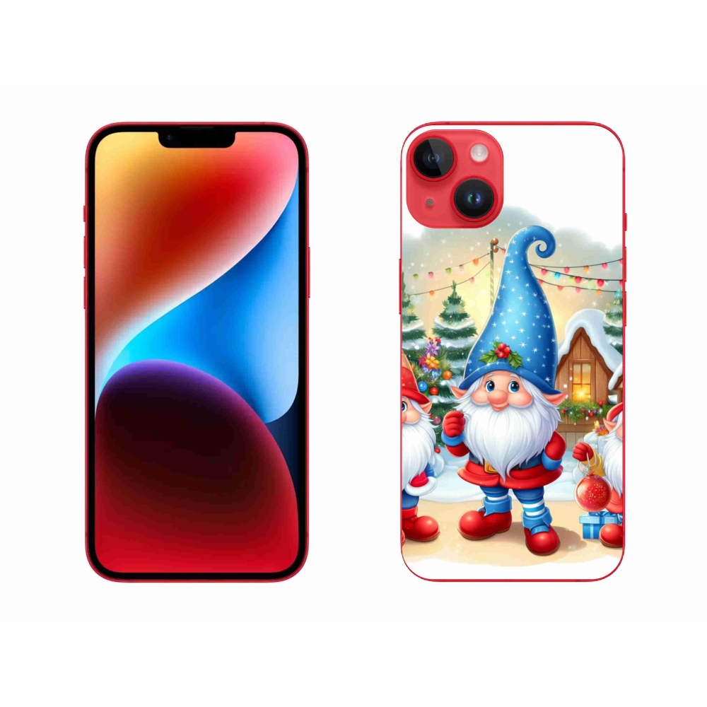 Zselés borítás mmCase iPhone 14 Plus készülékhez - Karácsonyi manók