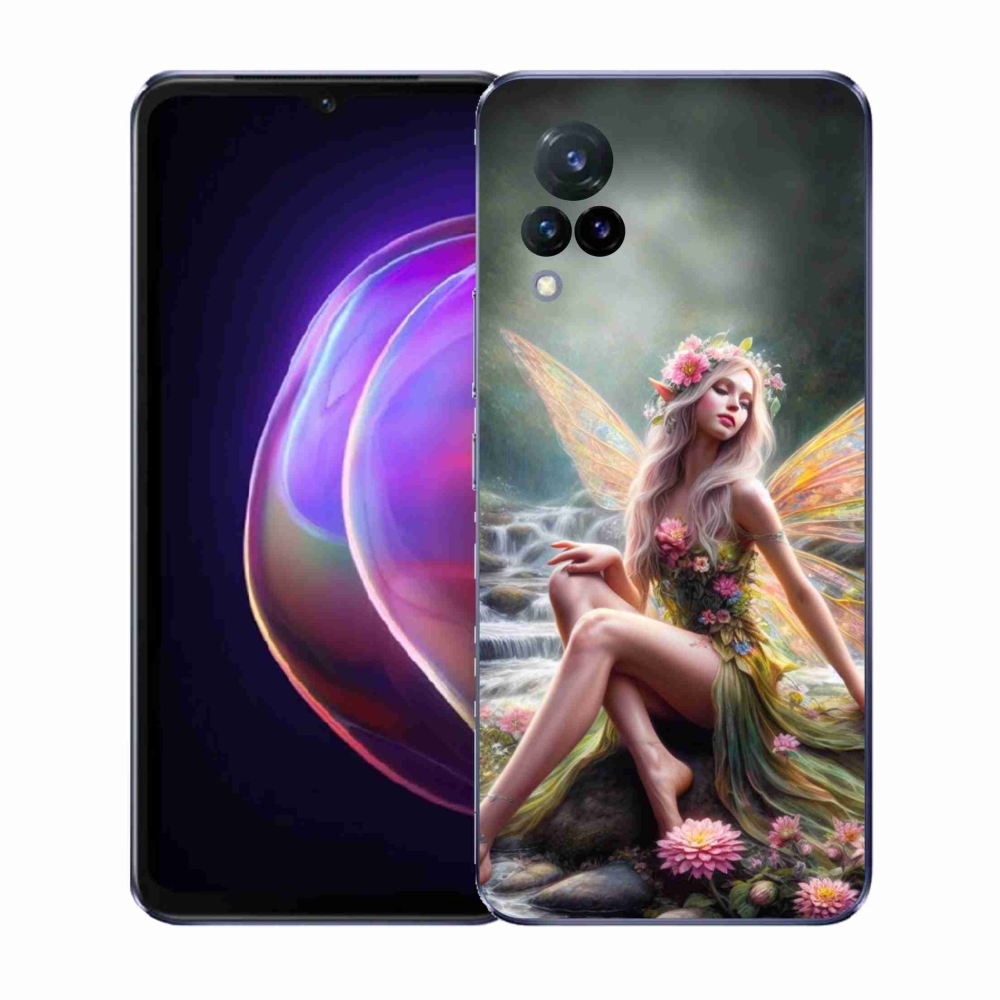 Gél borító mmCase a Vivo V21 4G/5G - pillangó nő 1