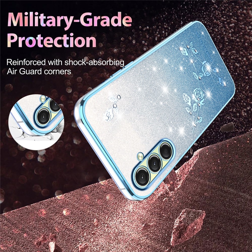 KADEM csillogó zselés tok Samsung Galaxy A17 4G/5G - kék