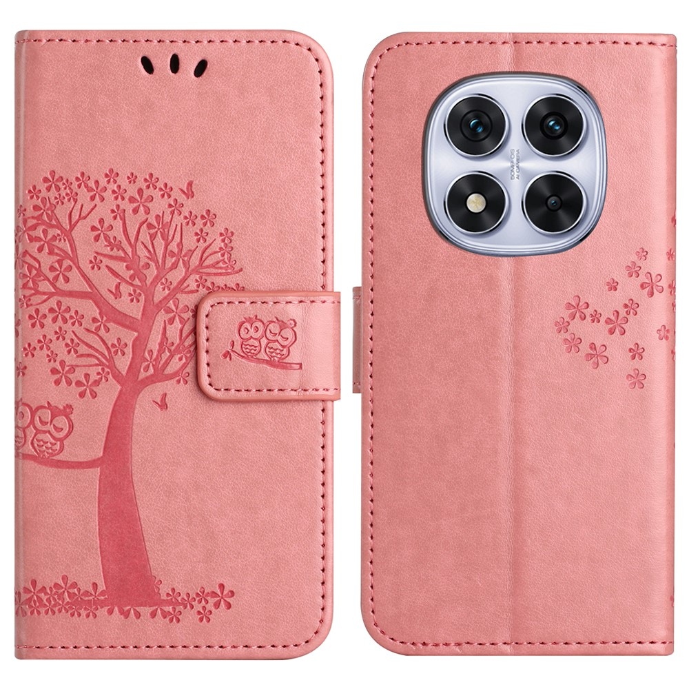 Fa könyv tok a Xiaomi Redmi Note 14 Pro 5G/Poco X7 5G/Note 14 Pro+ 5G számára - rózsaszínű