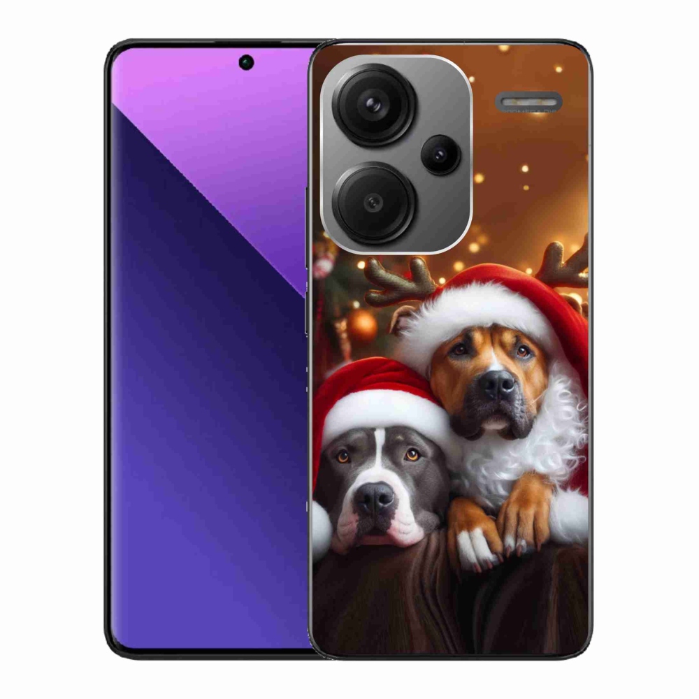 Gél borító mmCase a Xiaomi Redmi Note 13 Pro+ 5G - Karácsonyi kutyákhoz