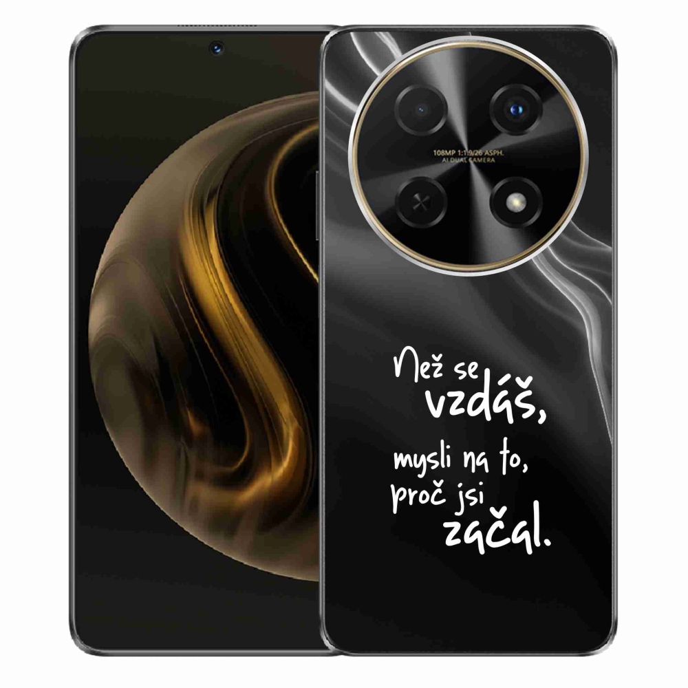 Gél borítás mmCase a Huawei Nova 12i - idézet 2 fekete háttérrel