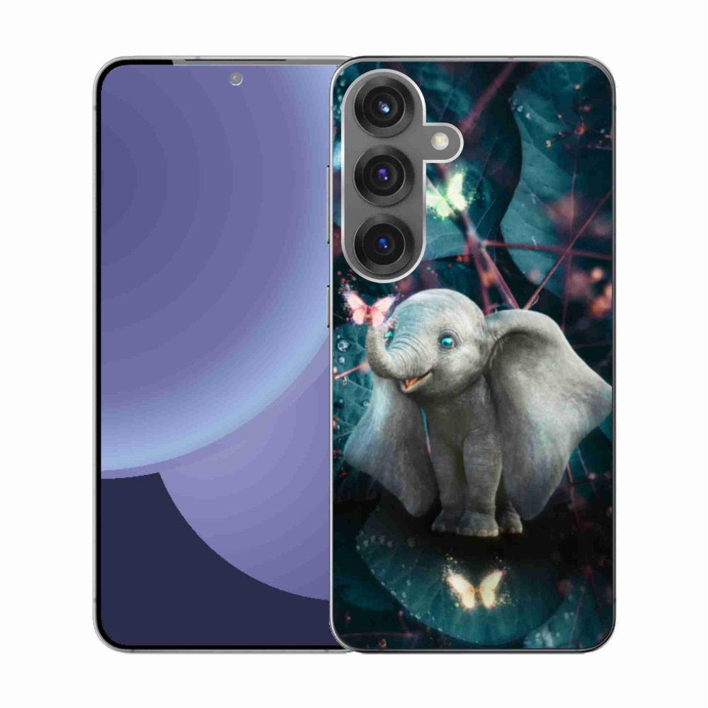 Gél borítás mmCase Samsung Galaxy S25 készülékhez - aranyos elefánt