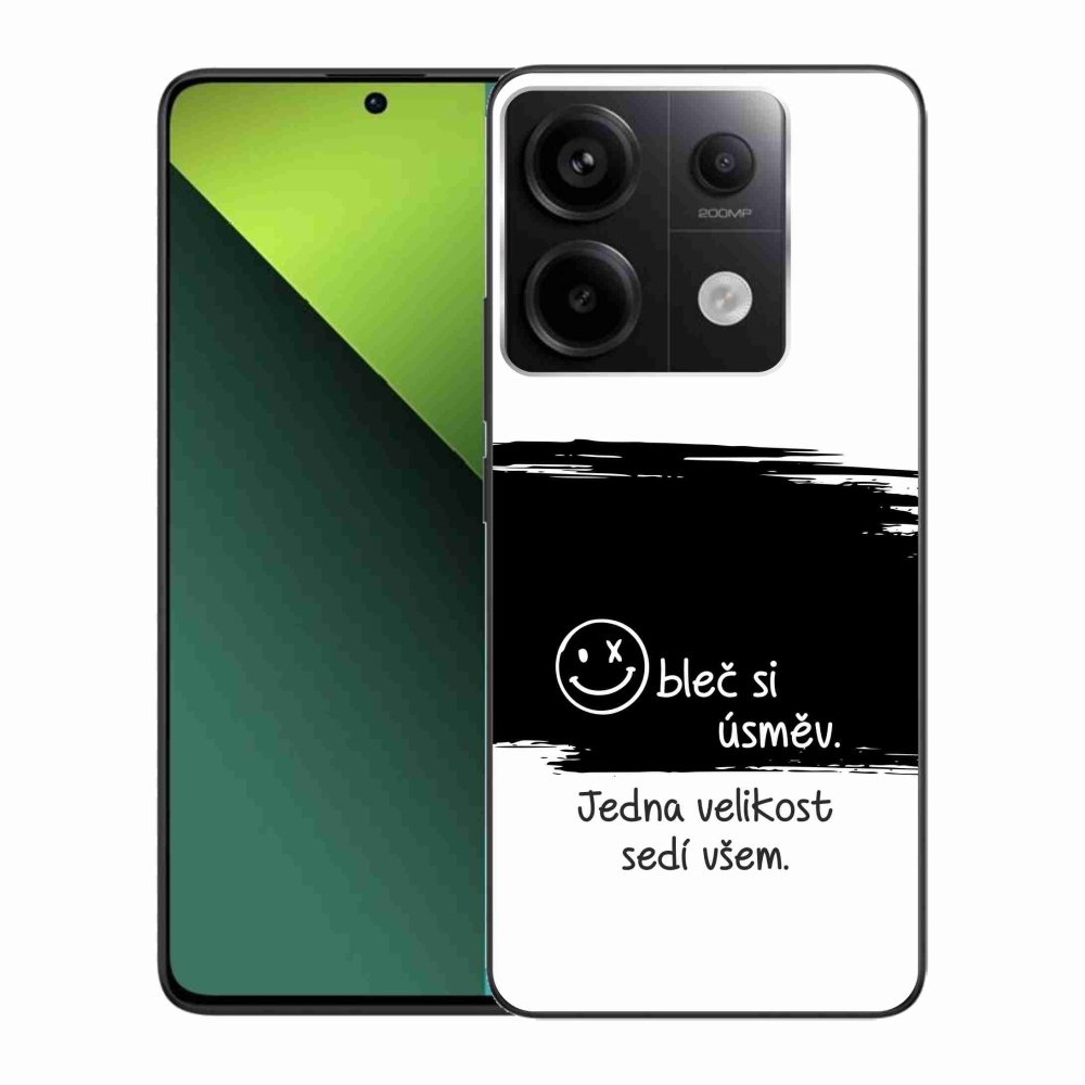 Gél borító mmCase a Xiaomi Redmi Note 13 Pro 5G/Poco X6 5G számára - vicces szöveg 8 fekete és fehér háttérrel