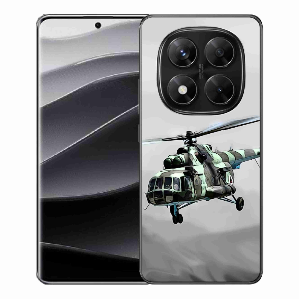 Gél borítás mmCase a Xiaomi Redmi Note 14 Pro 5G/Poco X7 5G - katonai helikopterhez