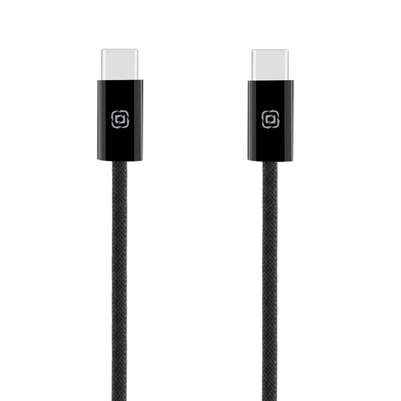 Csomag:ME szupergyors USB-C/USB-C fonott kábel 100W 1m Fekete