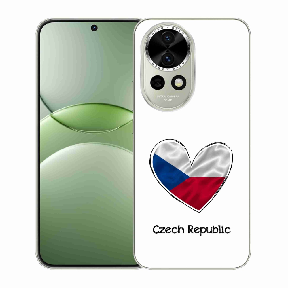 Gél borító mmCase a Huawei Nova 13 5G - zászló szív fehér háttérrel