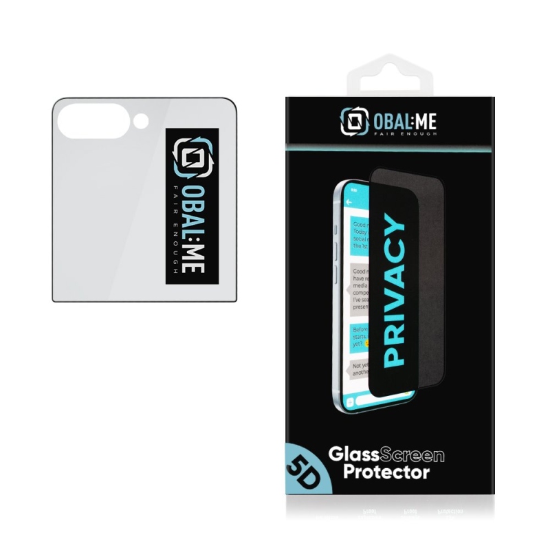 OBAL:ME Privacy 5D edzett üveg a Samsung Galaxy Z Flip 8-hoz, fekete