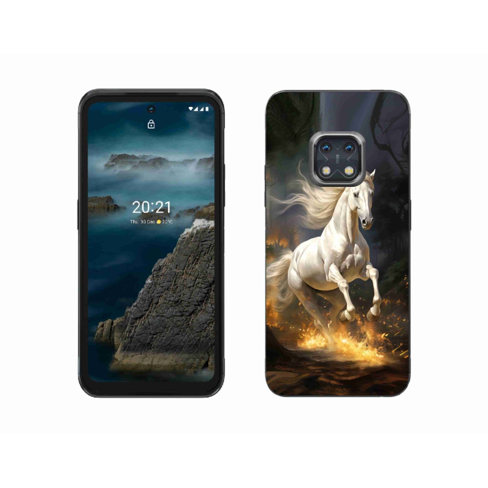 Zselés borítás mmCase a Nokia XR20 készülékhez - fehér ló 2