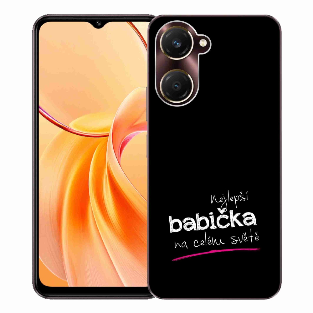 Gél borító mmCase a Vivo Y28s 5G-n - Legjobb nagyi 4 fekete háttérrel