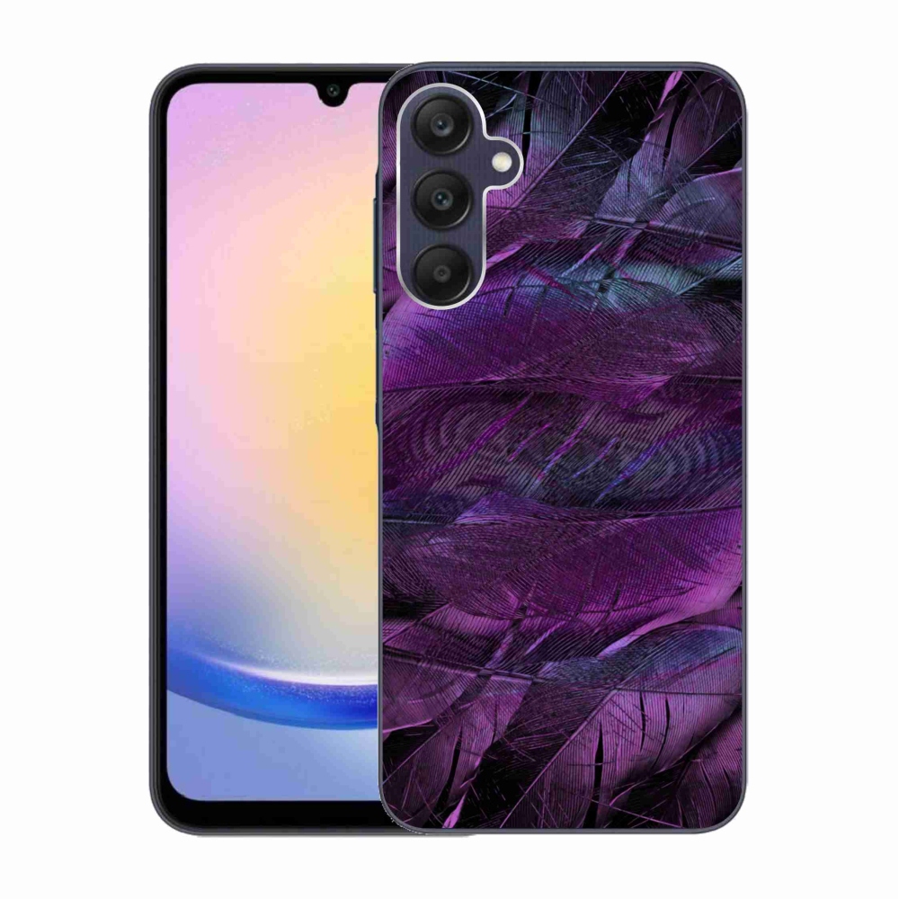 Gél védőhuzat mmCase Samsung Galaxy A25 5G - lila tollakhoz