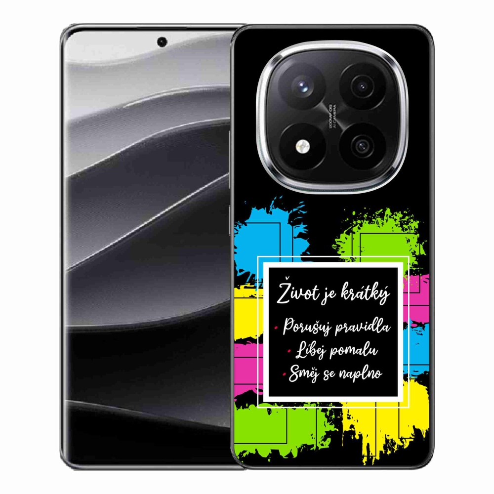 Gél borítás mmCase a Xiaomi Redmi Note 14 Pro+ 5G - idézem 5 fekete háttérrel