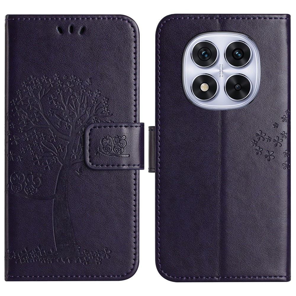 Fa könyv tok Xiaomi Redmi Note 14 Pro 5G/Poco X7 5G/Note 14 Pro+ 5G - sötét lila