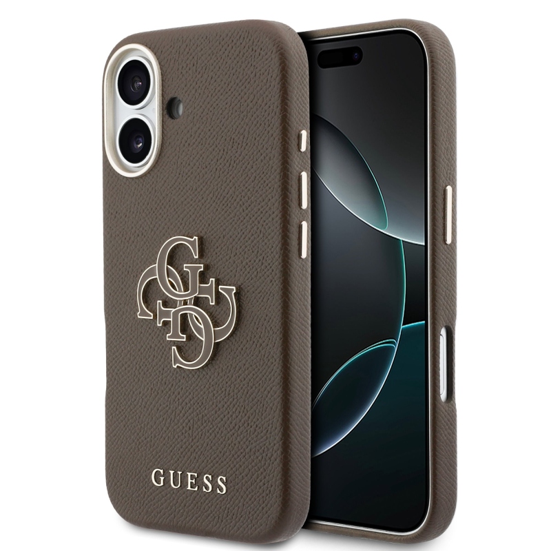 Guess PU gyanta logós hátlap iPhone 17 barna színű iPhone 17-hez