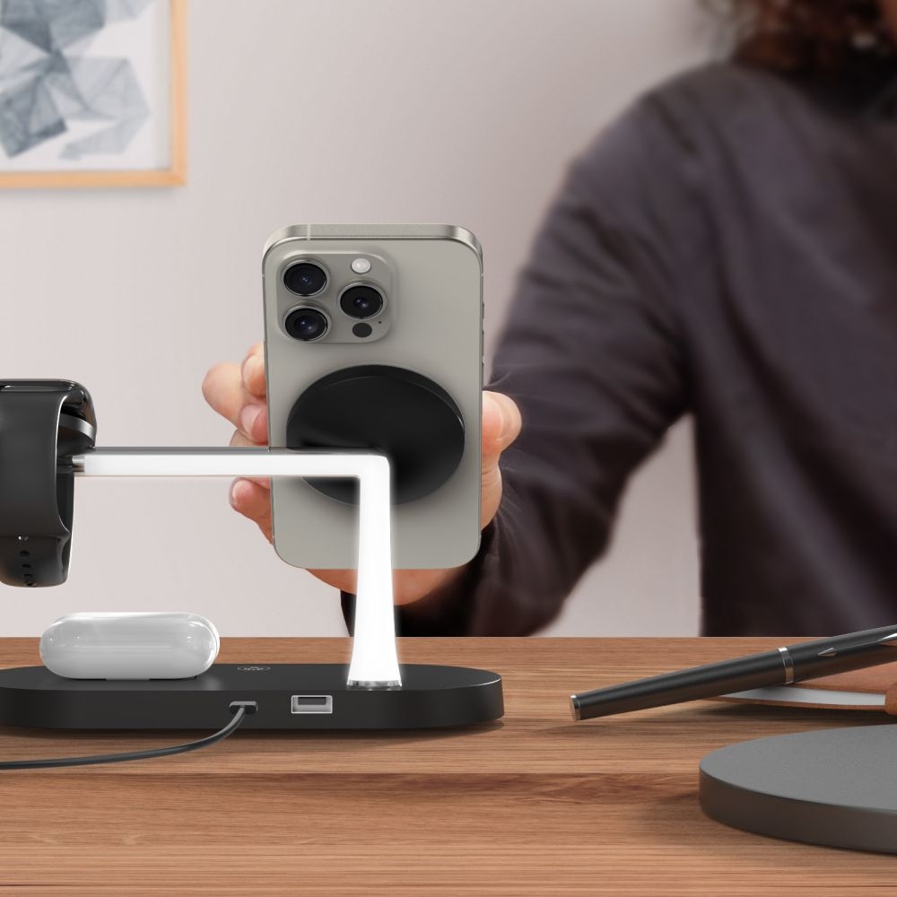 Tech-Protect A12 3in1 töltőállvány - fekete