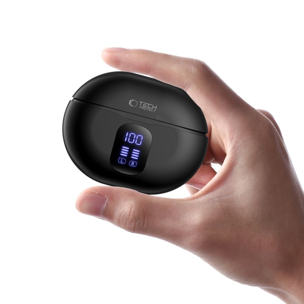 Tech-Protect vezeték nélküli UltraBoost TWS fülhallgató Pro G2 - Fekete