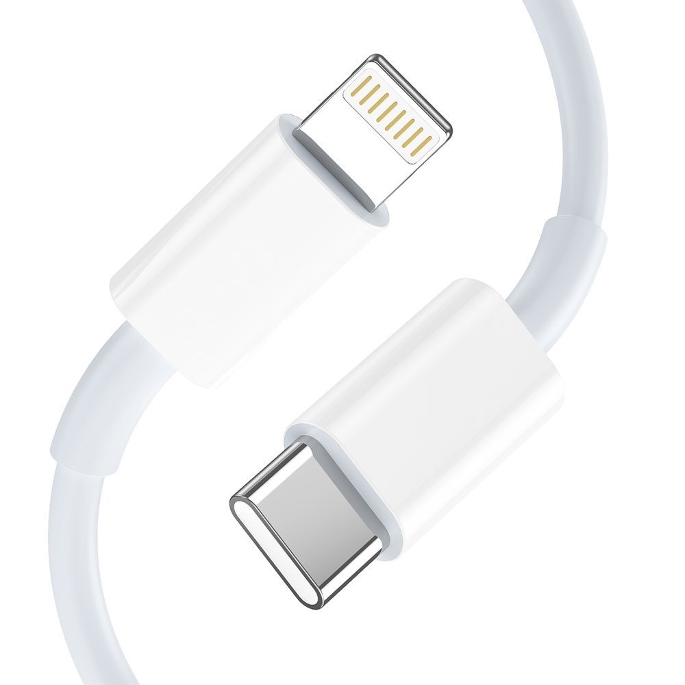 Tech-Protect C35W 2 portos PD35W töltő + villám/USB-C kábel - fehér