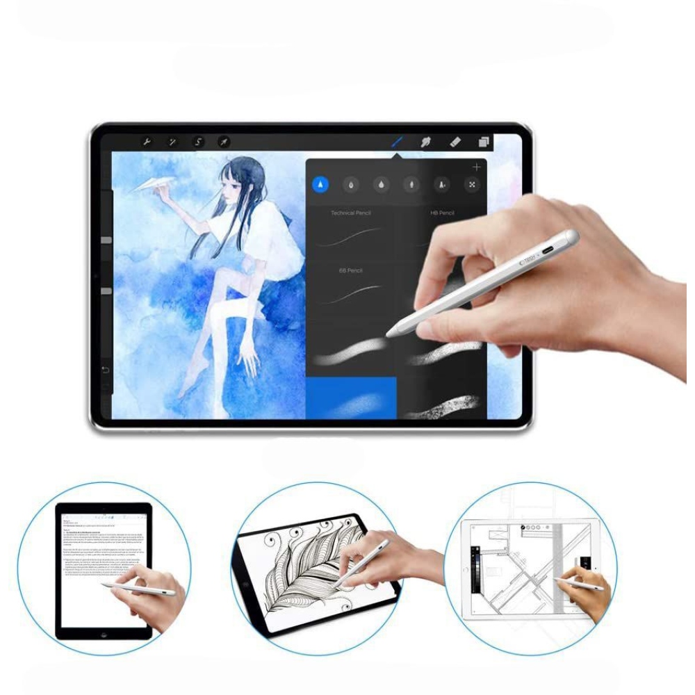 Tech-Protect Digitális mágneses toll iPad - fehér