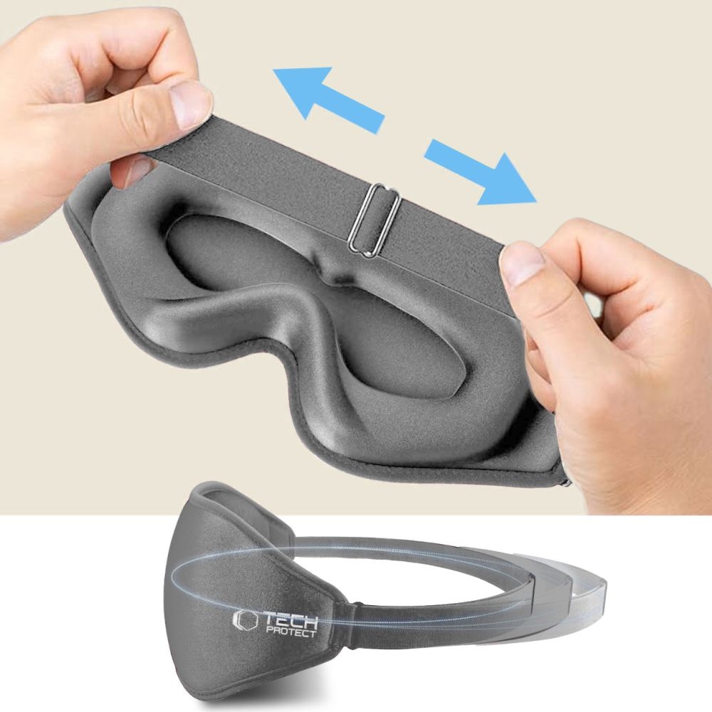 Tech-Protect EyeShade 3D alvómaszk - szürke