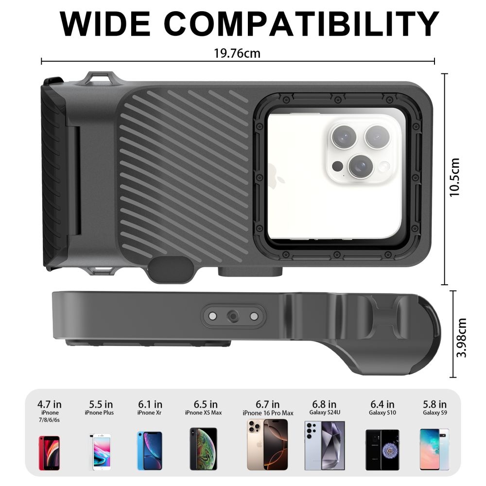 Tech-Protect IPX8 Pro univerzális vízálló búvártáska - fekete/szürke