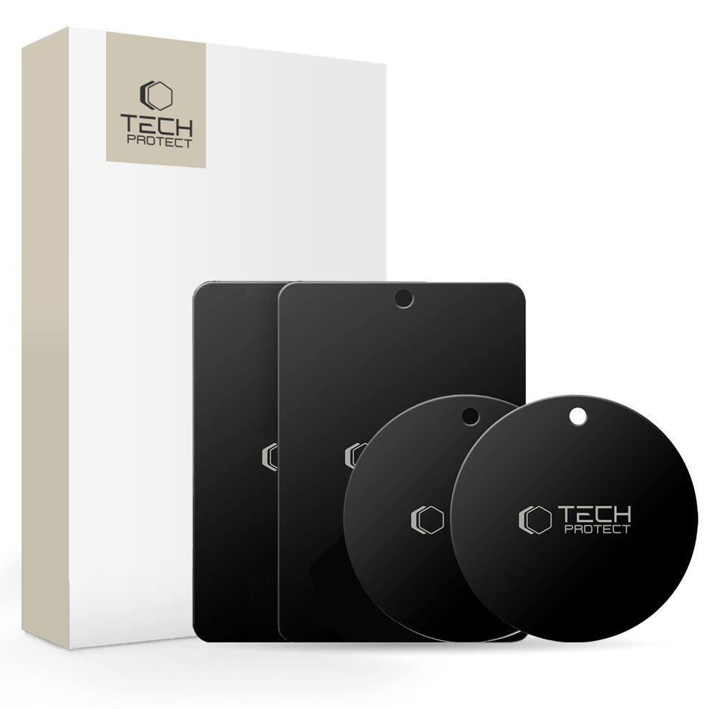 Tech-Protect fémlemez mágneses autós tartóhoz (4 db) - fekete