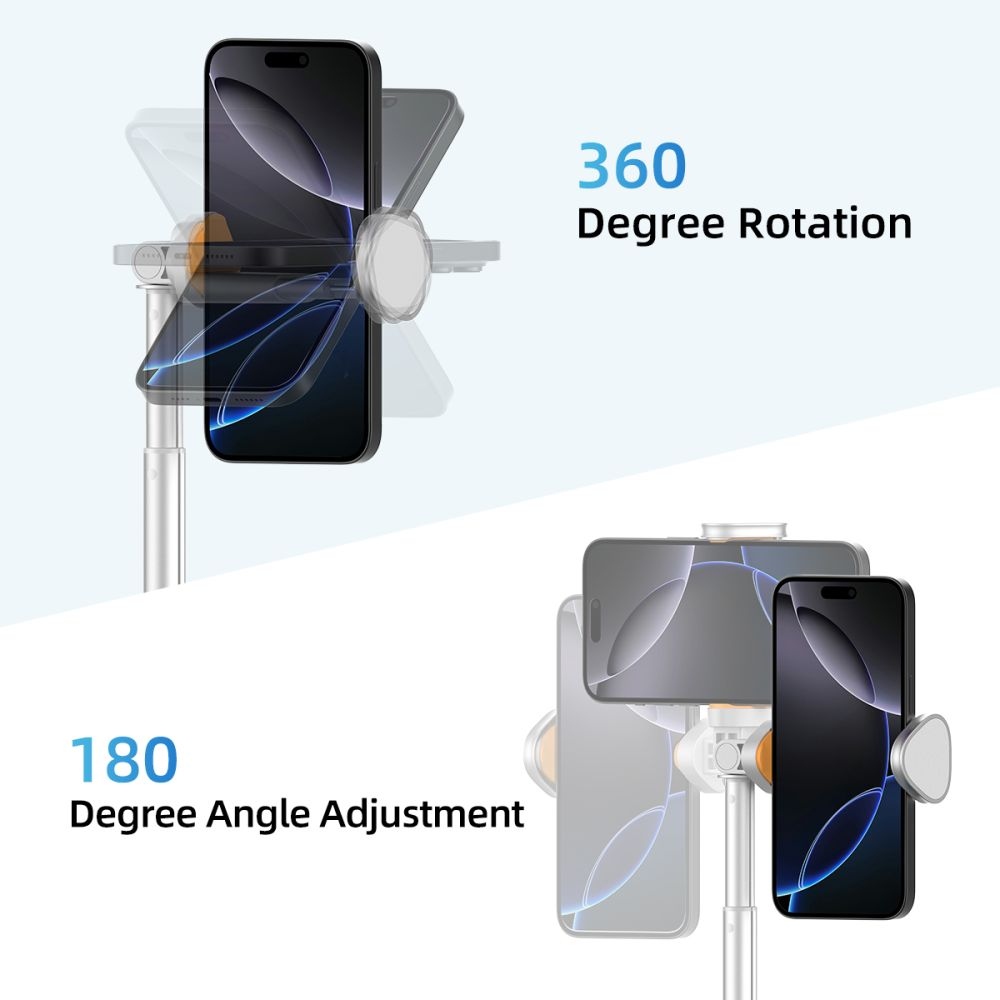 Tech-Protect L09S Bluetooth teleszkópos szelfibot állvánnyal - fehér