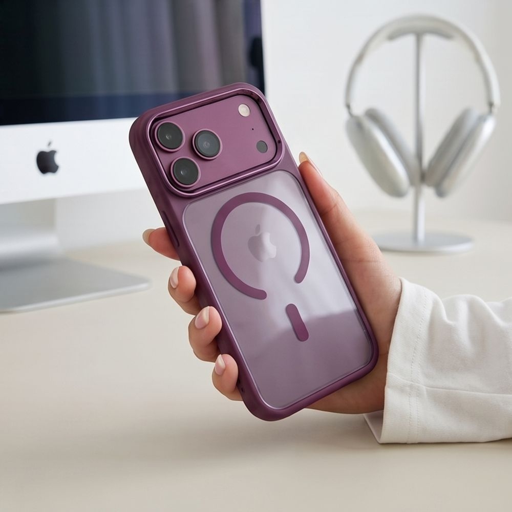 Tech-Protect Magmat MagSafe CC tok iPhone 17 Pro/18 Pro-hoz – bordó