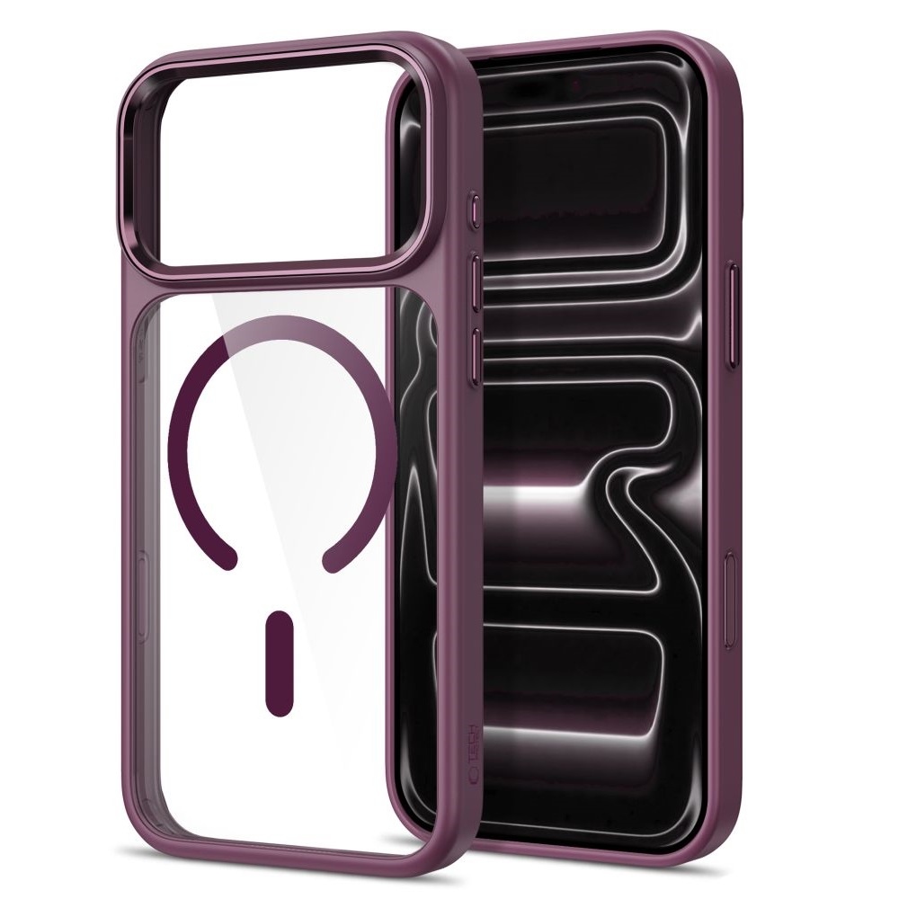 Tech-Protect Magmat MagSafe CC tok iPhone 17 Pro/18 Pro-hoz – bordó