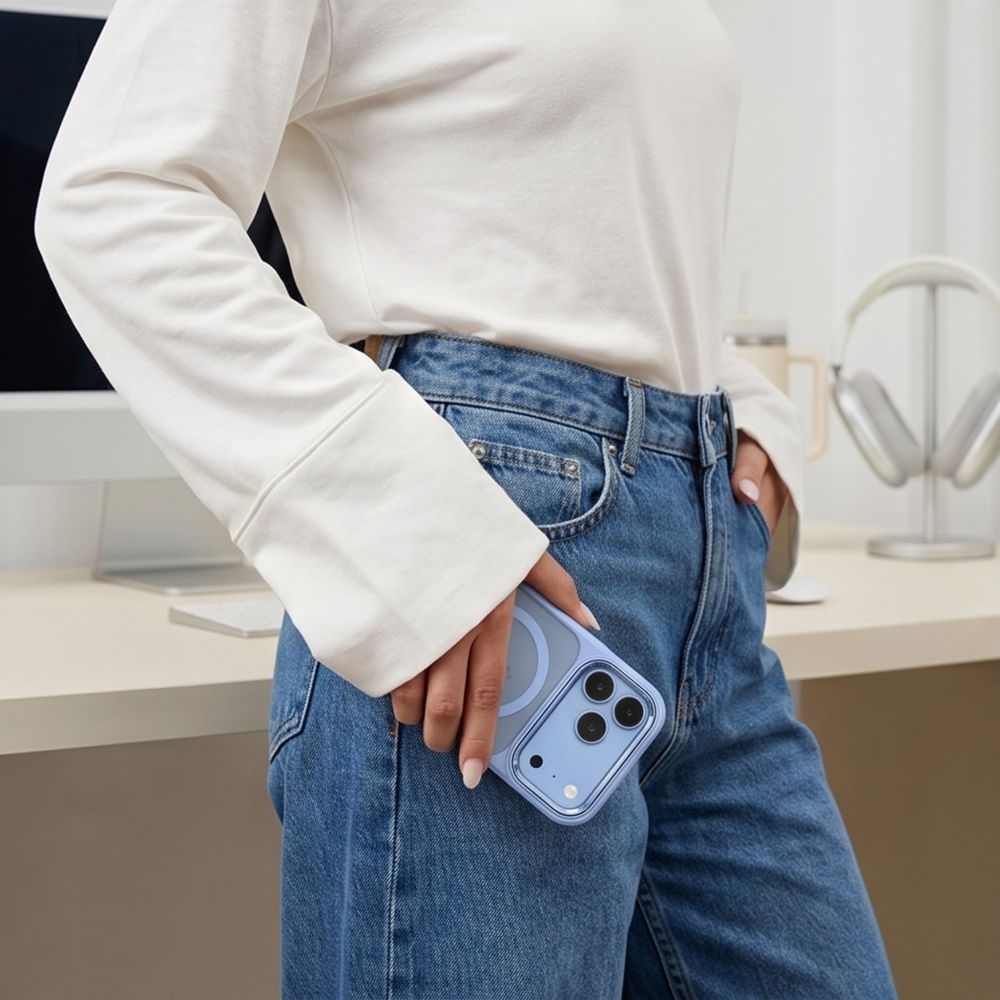 Tech-Protect Magmat MagSafe CC tok iPhone 17 Pro Max/18 Pro Max készülékhez – világoskék