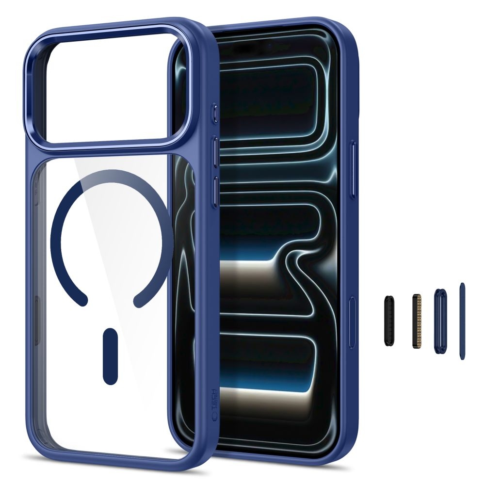 Tech-Protect Magmat MagSafe CC tok iPhone 17 Pro Max/18 Pro Max készülékekhez – sötétkék
