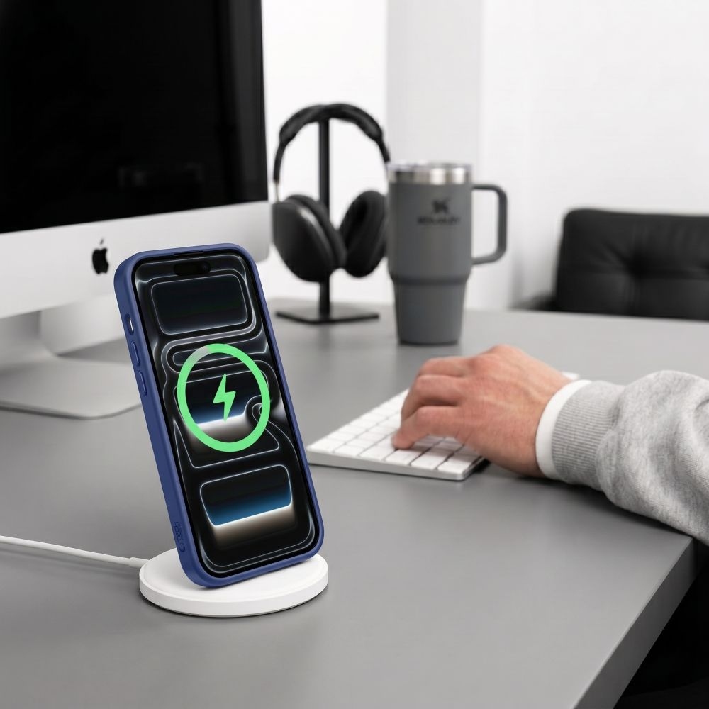 Tech-Protect Magmat MagSafe CC tok iPhone 17 Pro Max/18 Pro Max készülékekhez – sötétkék
