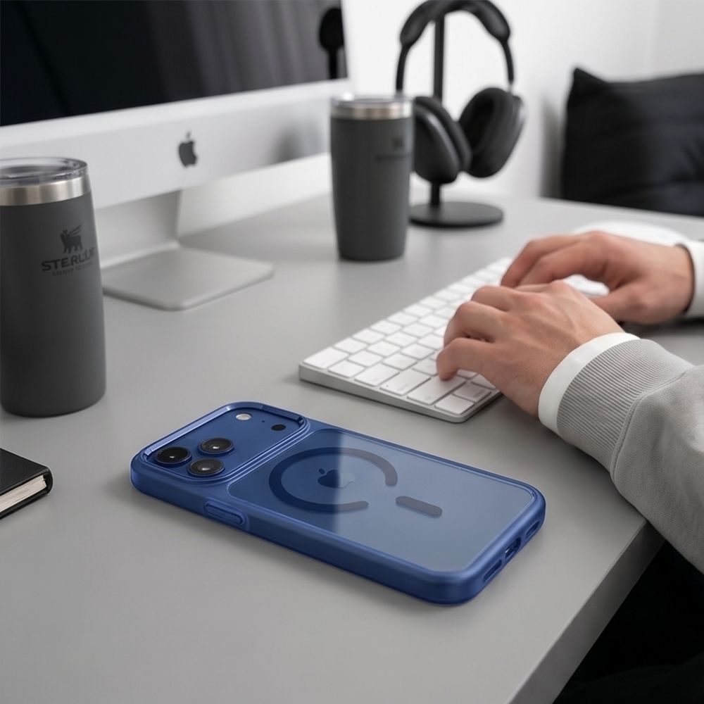 Tech-Protect Magmat MagSafe CC tok iPhone 17 Pro Max/18 Pro Max készülékekhez – sötétkék