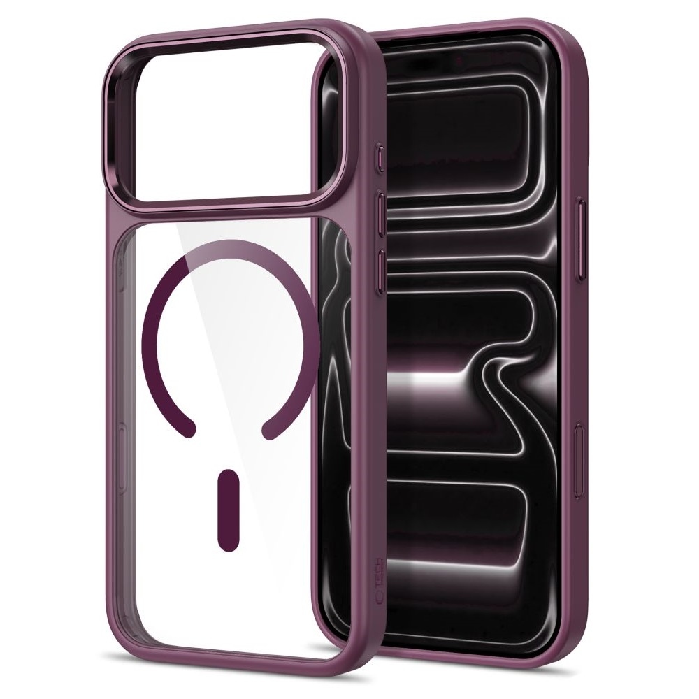 Tech-Protect Magmat MagSafe CC tok iPhone 17 Pro Max/18 Pro Max készülékekhez – bordó