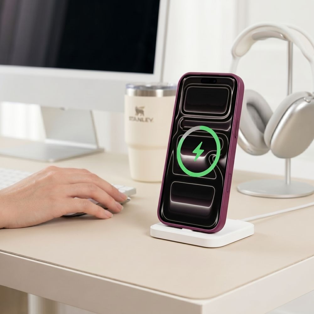Tech-Protect Magmat MagSafe CC tok iPhone 17 Pro Max/18 Pro Max készülékekhez – bordó