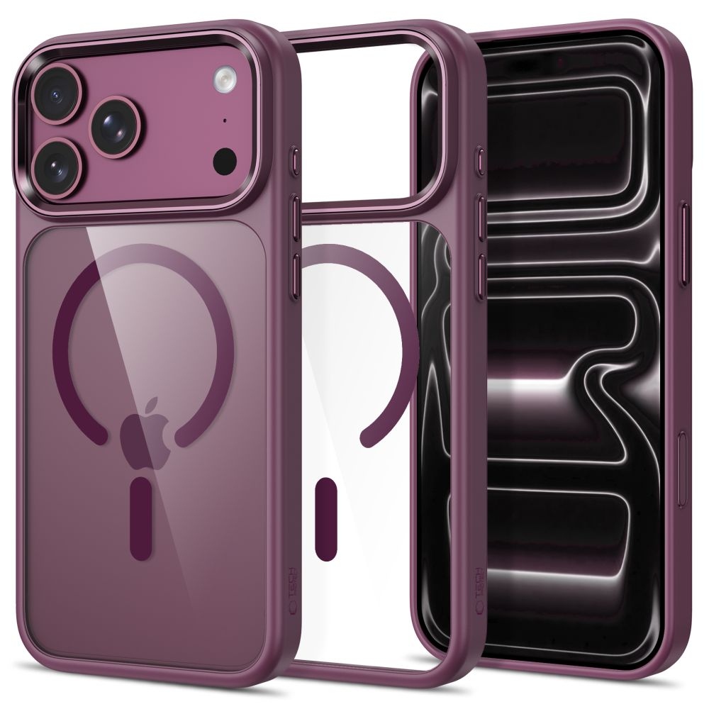 Tech-Protect Magmat MagSafe CC tok iPhone 17 Pro Max/18 Pro Max készülékekhez – bordó