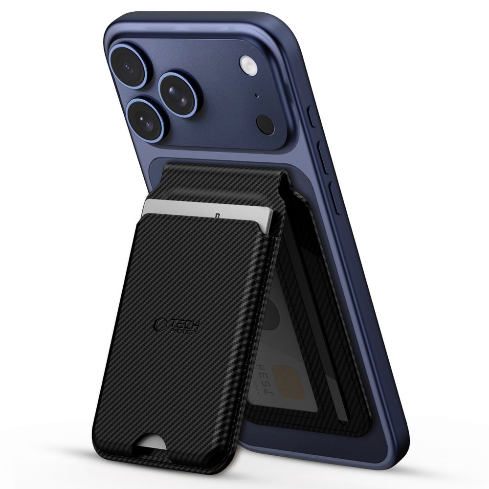 Tech-Protect Magsafe univerzális mágneskártyatartó - szénszálas