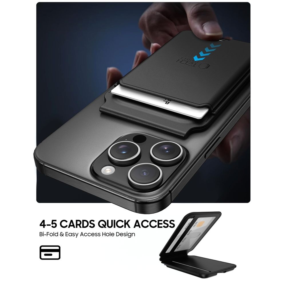 Tech-Protect Magsafe univerzális mágneskártyatartó - fekete