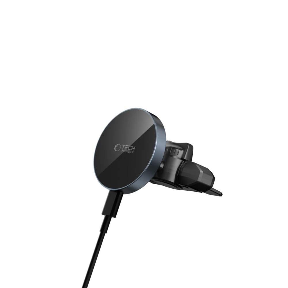 Tech-Protect MM15W-V5 CD & Vent MagSafe autós tartó vezeték nélküli töltéssel - Fekete