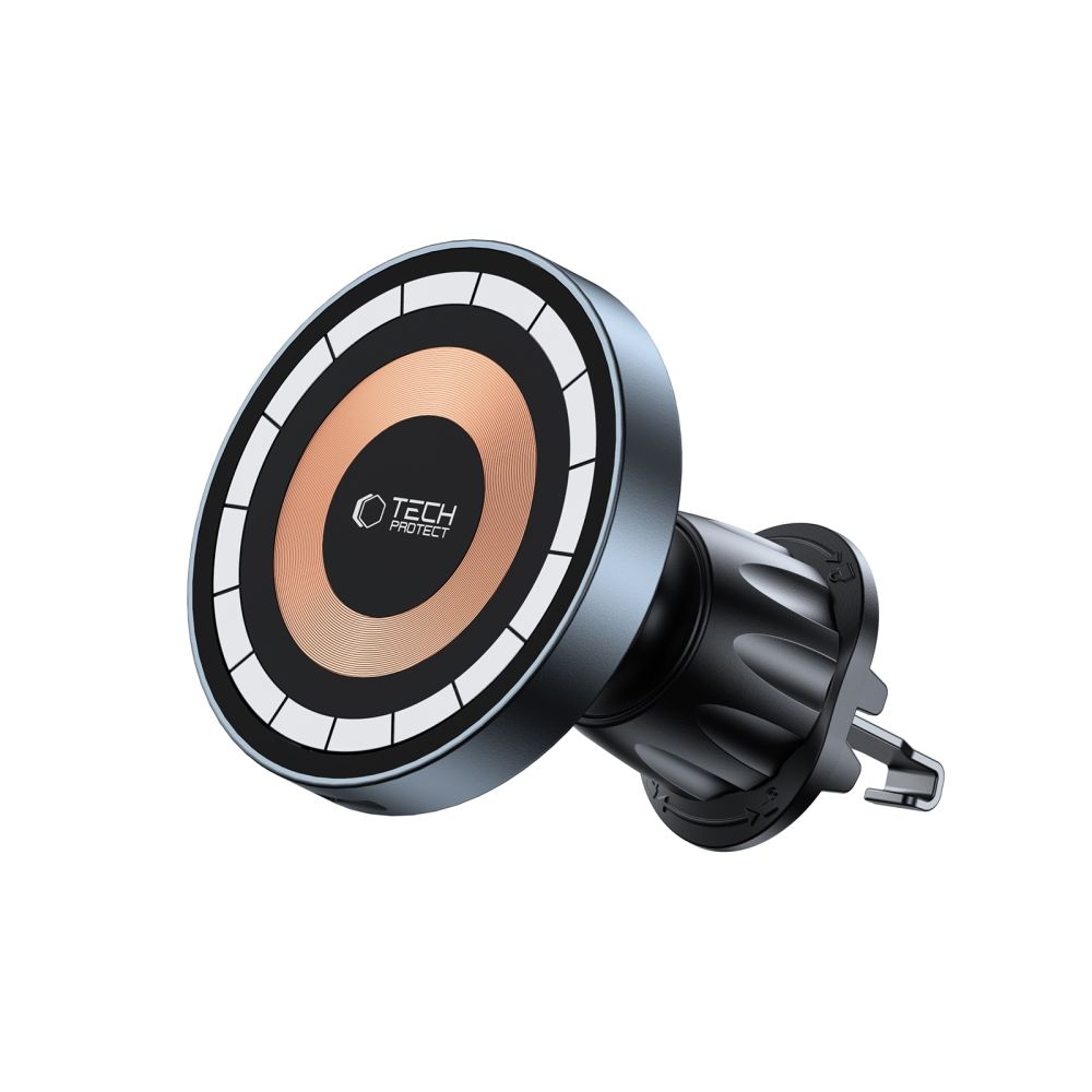 Tech-Protect MM15W-V5 MagSafe műszerfal- és szellőzőtartó vezeték nélküli töltéssel - fekete