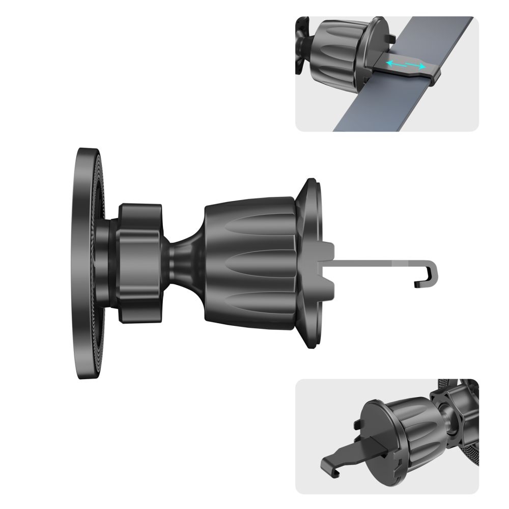 Tech-Protect N58 MagSafe mágneses tartó műszerfalra és szellőztetőre - fekete színben