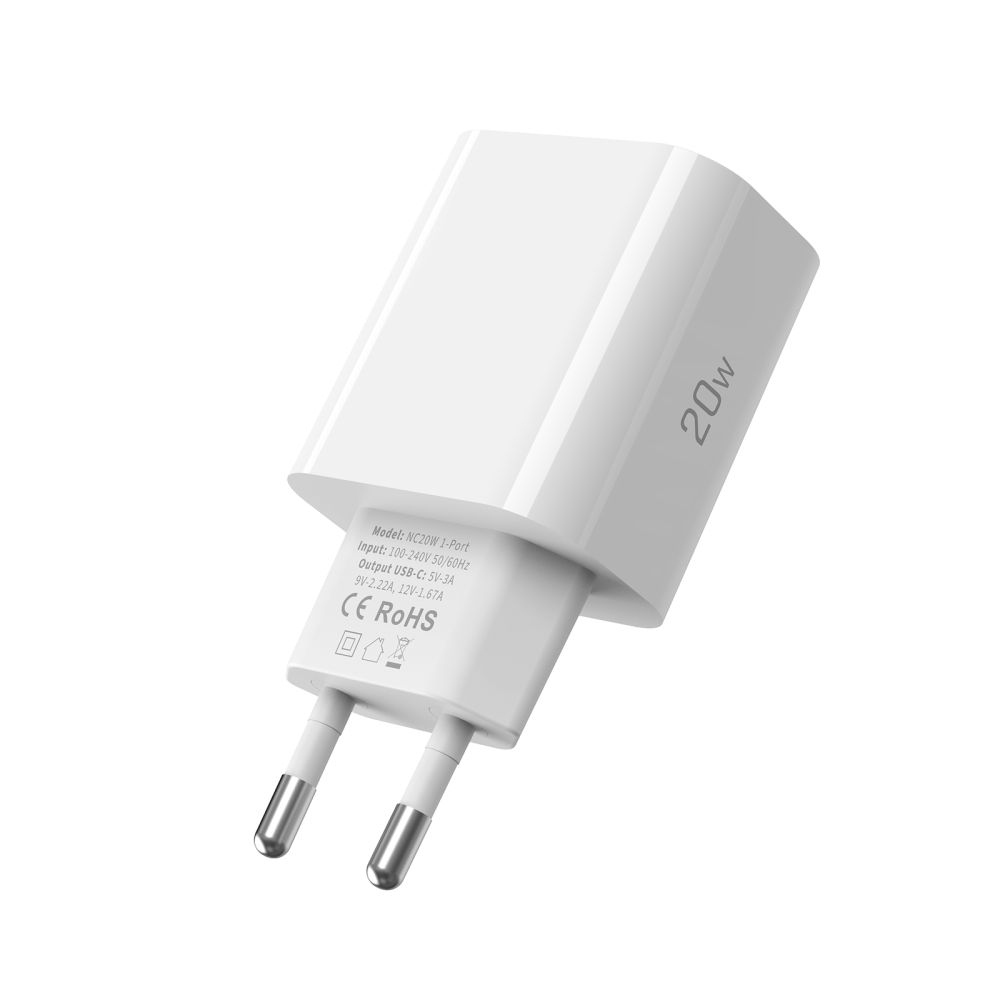 Tech-Protect NC20W PD 20W + USB-C/USB-C kábel - fehér