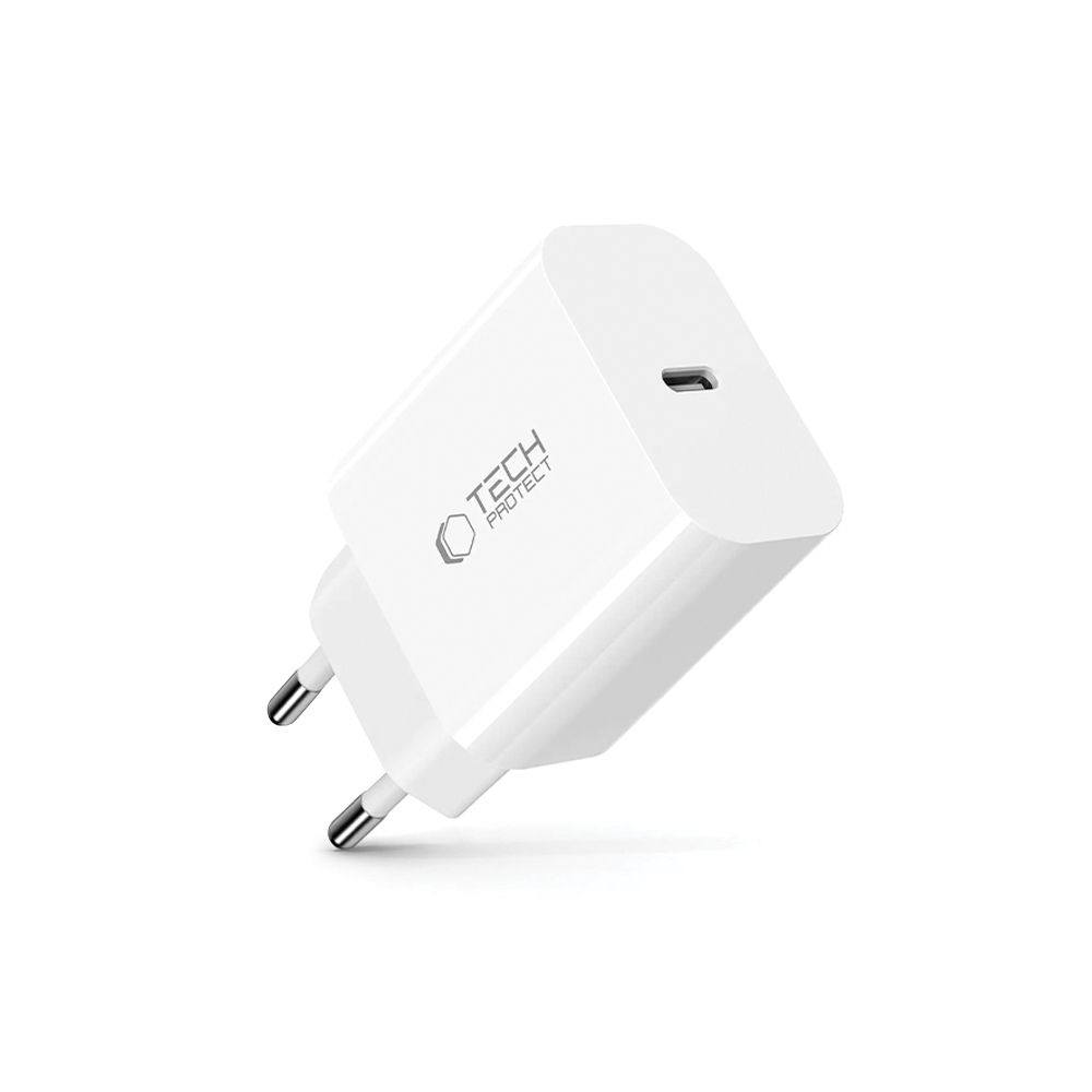 Tech-Protect NC20W USB-C hálózati töltő PD20W - fehér