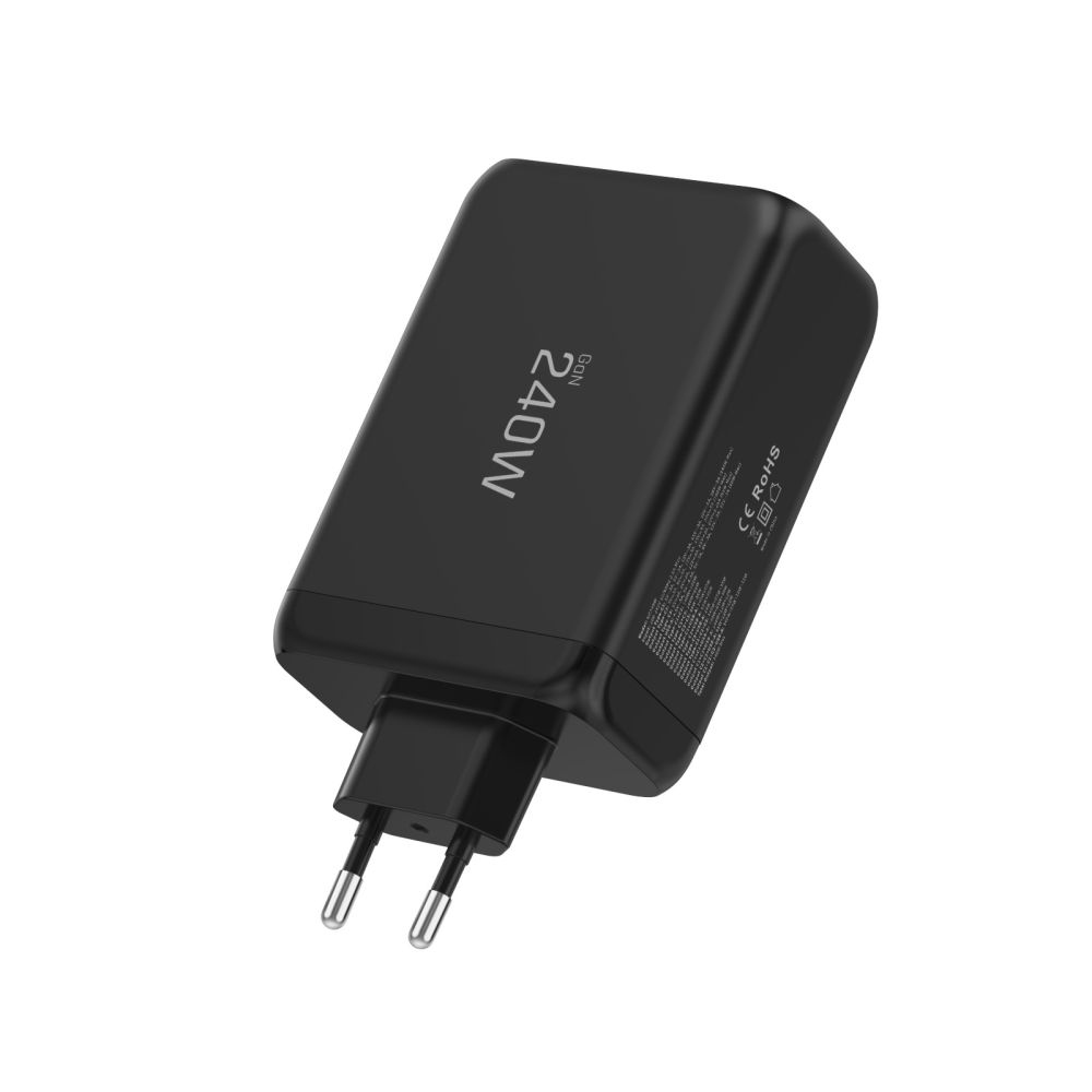 Tech-Protect NC240W-GAN 4-port PD240W/QC3.0 töltő - fekete